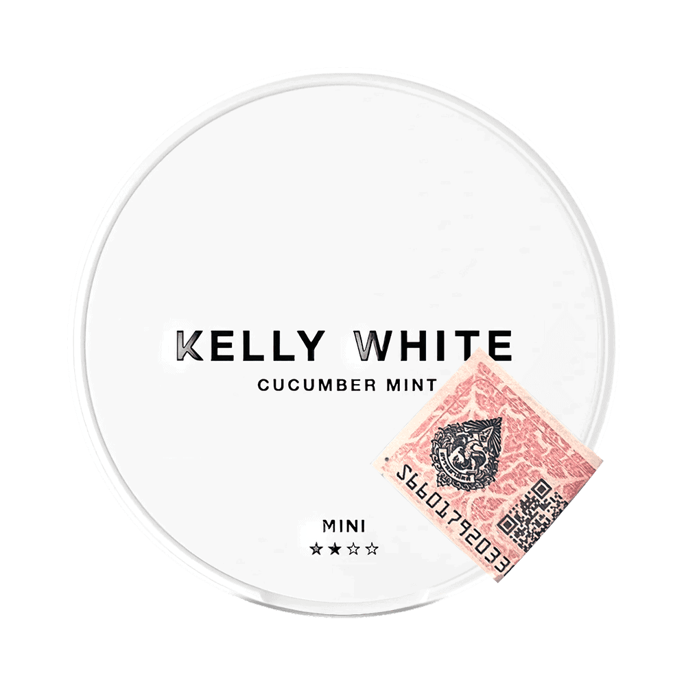 KELLY WHITE Cucumber Mint MINI — Легкие никотиновые подушечки с огурцом и мятой